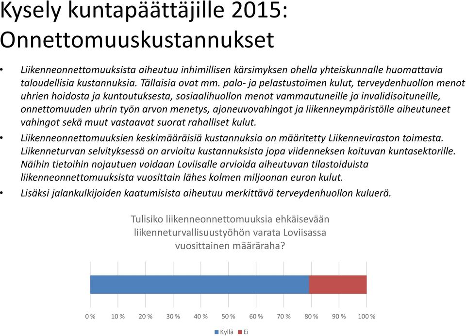 ajoneuvovahingot ja liikenneympäristölle aiheutuneet vahingot sekä muut vastaavat suorat rahalliset kulut. Liikenneonnettomuuksien keskimääräisiä kustannuksia on määritetty Liikenneviraston toimesta.