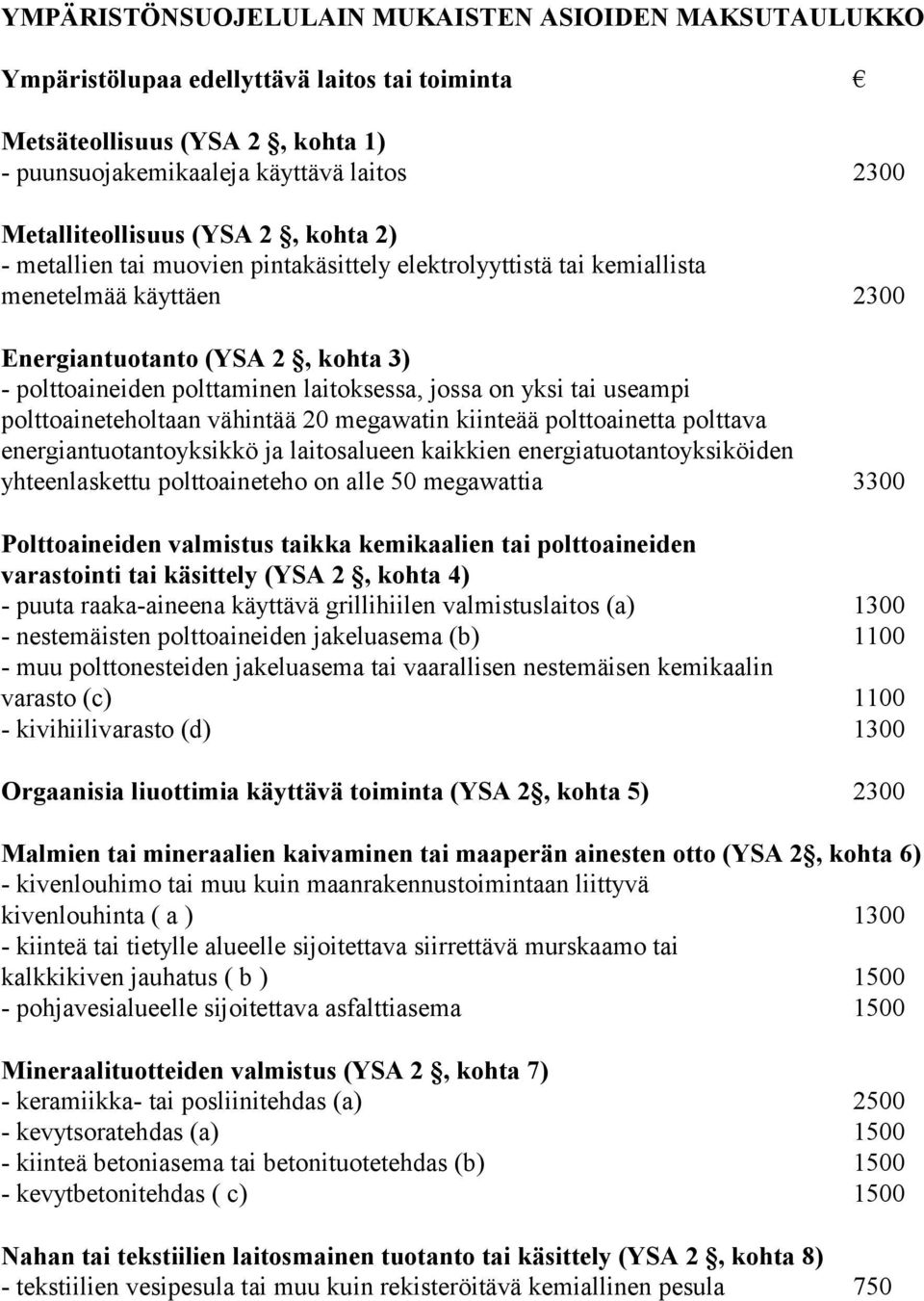 yksi tai useampi polttoaineteholtaan vähintää 20 megawatin kiinteää polttoainetta polttava energiantuotantoyksikkö ja laitosalueen kaikkien energiatuotantoyksiköiden yhteenlaskettu polttoaineteho on