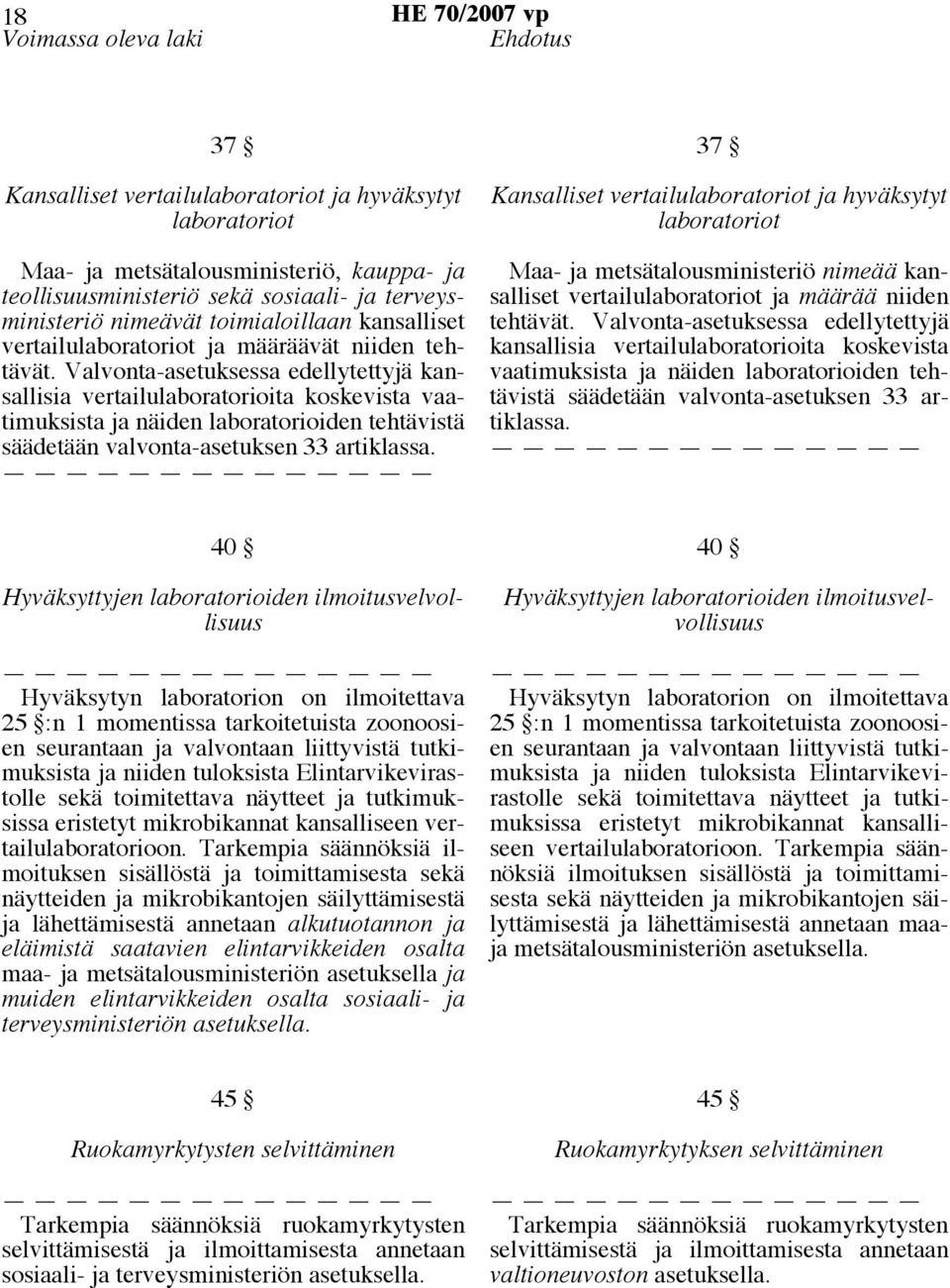 Valvonta-asetuksessa edellytettyjä kansallisia vertailulaboratorioita koskevista vaatimuksista ja näiden laboratorioiden tehtävistä säädetään valvonta-asetuksen 33 artiklassa.