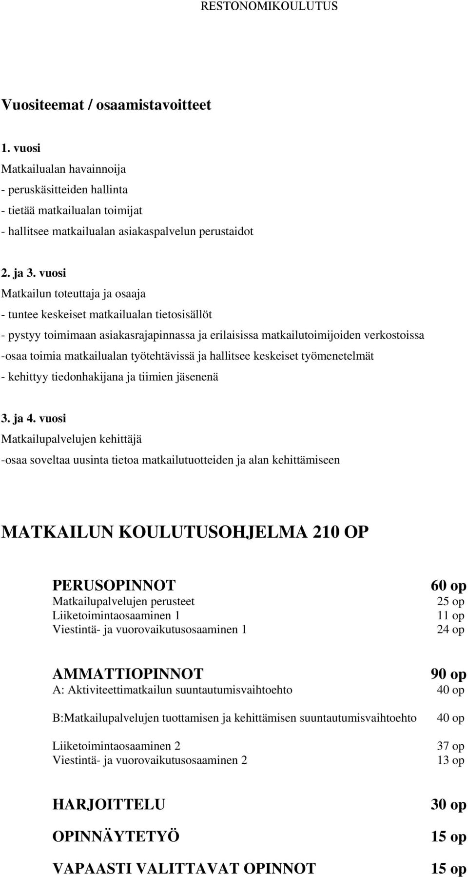 työtehtävissä ja hallitsee keskeiset työmenetelmät - kehittyy tiedonhakijana ja tiimien jäsenenä 3. ja 4.