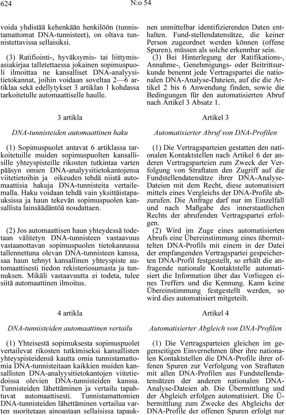 artiklan 1 kohdassa tarkoitetulle automaattiselle haulle.