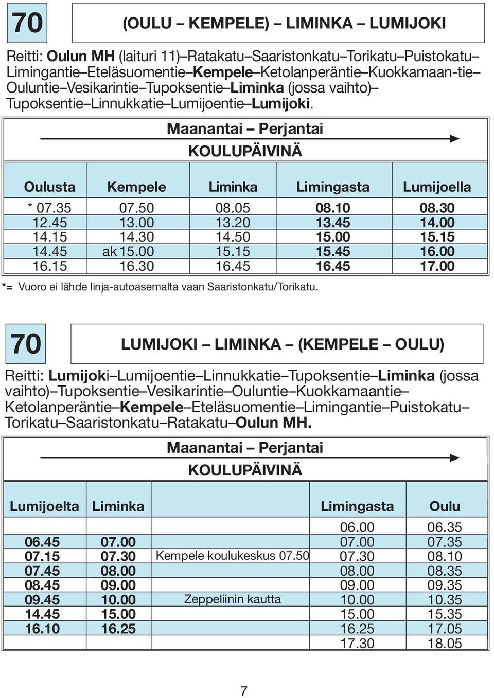 45 13.00 13.20 13.45 14.00 14.15 14.30 14.50 15.00 15.15 14.45 ak 15.00 15.15 15.45 16.00 16.15 16.30 16.45 16.45 17.00 *= Vuoro ei lähde linja-autoasemalta vaan Saaristonkatu/Torikatu.