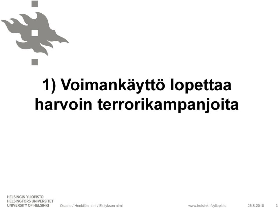 terrorikampanjoita Osasto