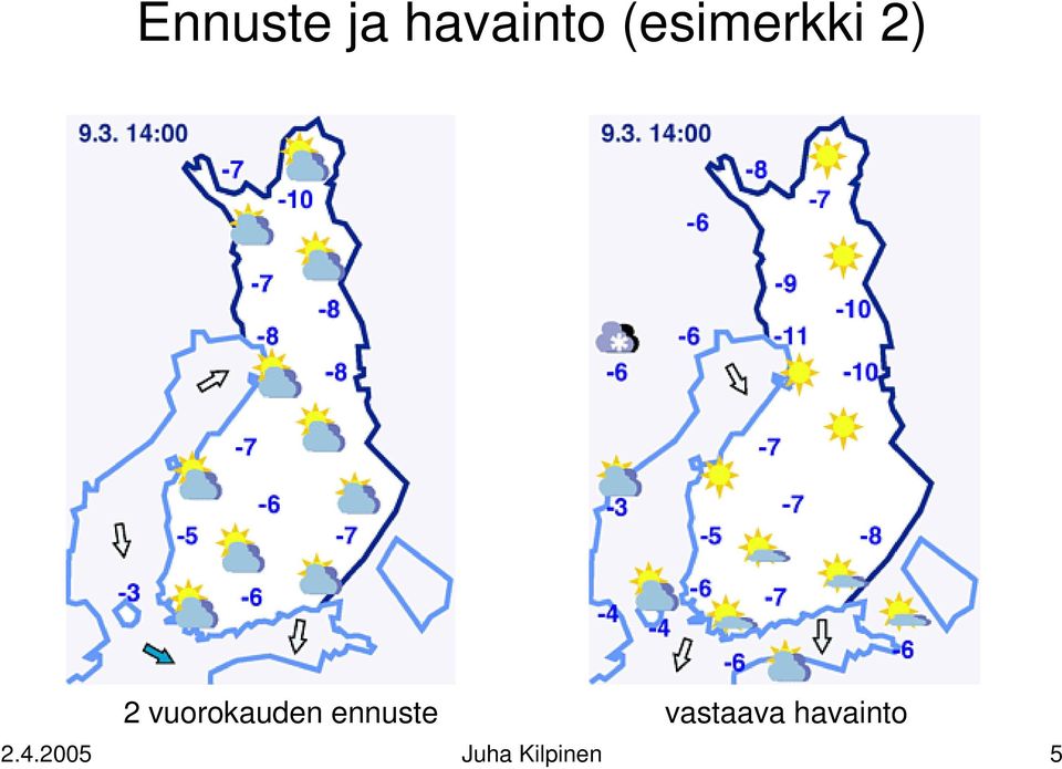 vuorokauden ennuste