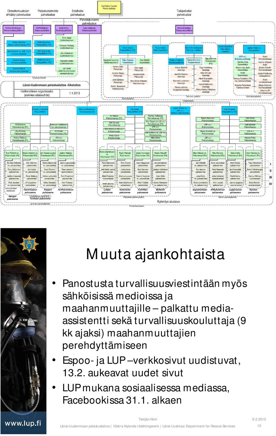 (9 kk ajaksi) maahanmuuttajien perehdyttämiseen Espoo- ja LUP verkkosivut uudistuvat,