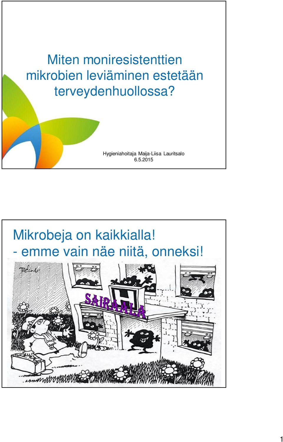 Hygieniahoitaja Maija-Liisa Lauritsalo 6.5.