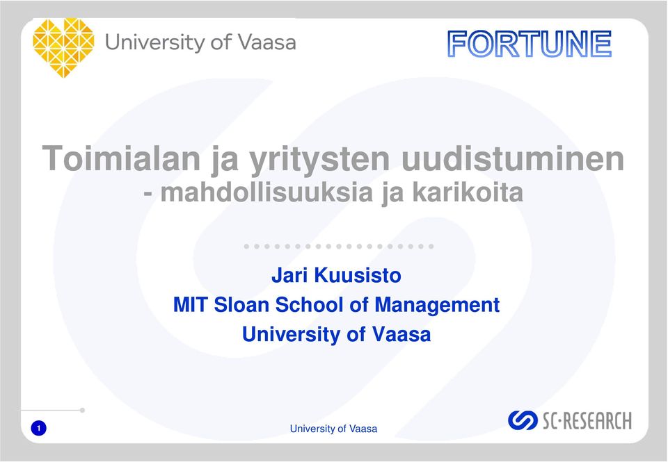 Kuusisto MIT Sloan School of Management