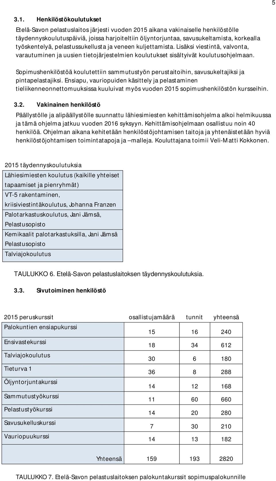 työskentelyä, pelastussukellusta ja veneen kuljettamista. Lisäksi viestintä, valvonta, varautuminen ja uusien tietojärjestelmien koulutukset sisältyivät koulutusohjelmaan.