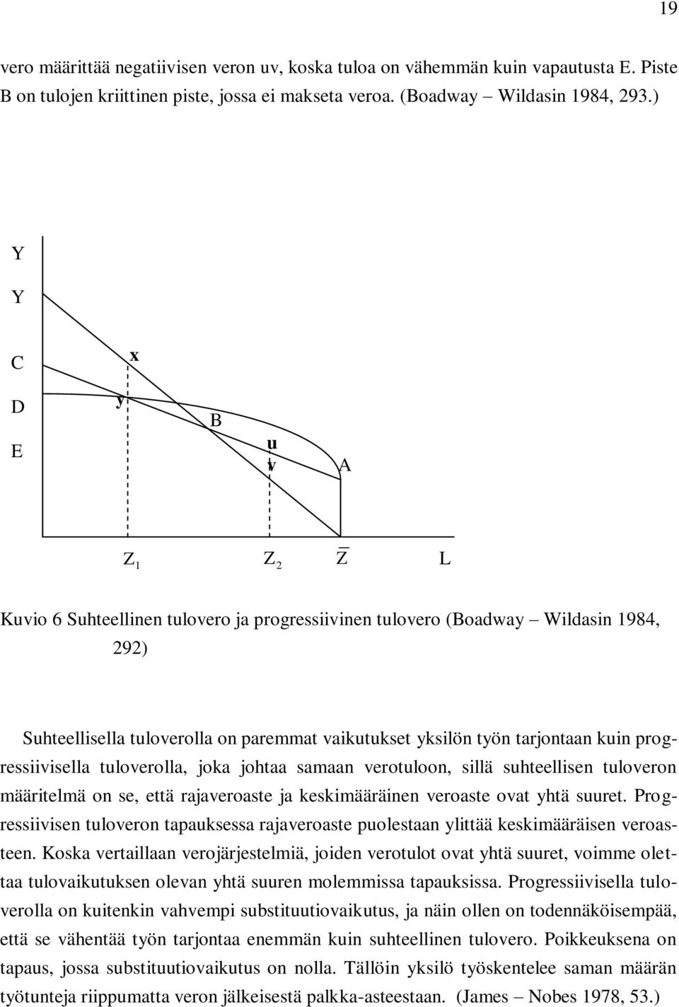 kuin progressiivisella tuloverolla, joka johtaa samaan verotuloon, sillä suhteellisen tuloveron määritelmä on se, että rajaveroaste ja keskimääräinen veroaste ovat yhtä suuret.