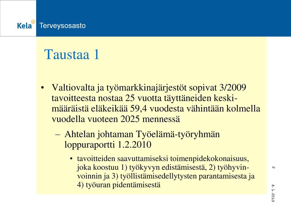 Työelämä-työryhmän loppuraportti 1.2.