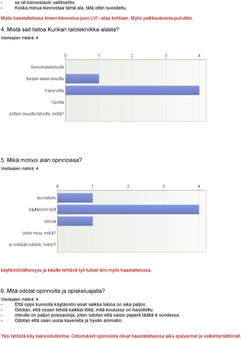 Mitä odotat opinnoilta ja opiskeluajalta? - Että oppii kunnolla käytännön asiat vaikka lukioa on aika paljon. - Odotan, että osaan tehdä kaikkia töitä, mitä koulussa on harjoiteltu.