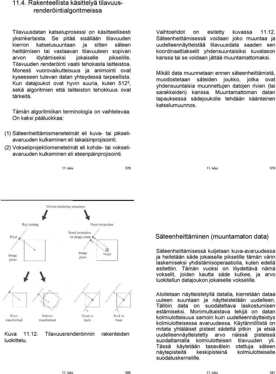 Tilavuuden renderöinti vaatii tehokasta laitteistoa. Monesti vuorovaikutteisuus ja animointi ovat kyseeseen tulevan datan yhteydessä tarpeellista.