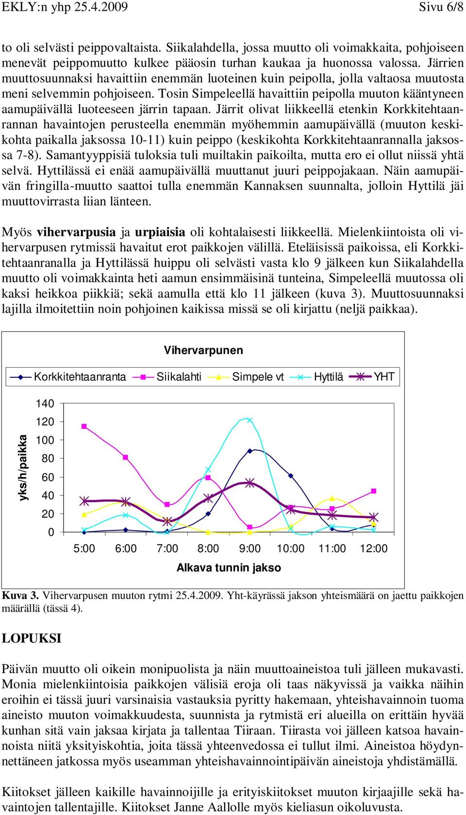 Tosin Simpeleellä havaittiin peipolla muuton kääntyneen aamupäivällä luoteeseen järrin tapaan.