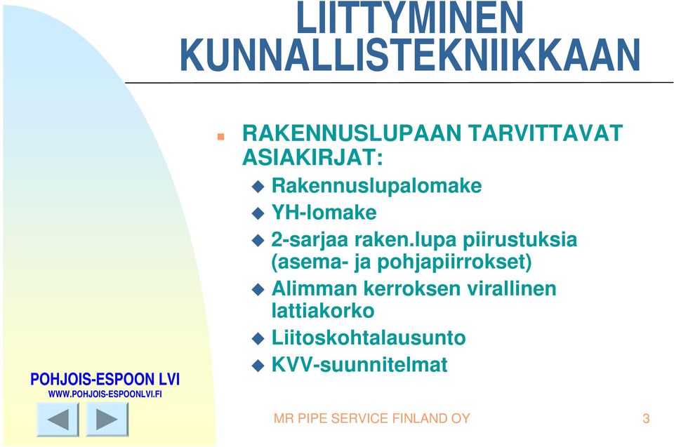 lupa piirustuksia (asema- ja pohjapiirrokset) Alimman