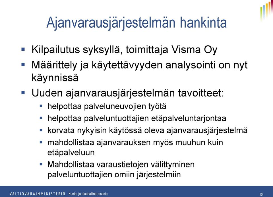 palveluntuottajien etäpalveluntarjontaa korvata nykyisin käytössä oleva ajanvarausjärjestelmä mahdollistaa