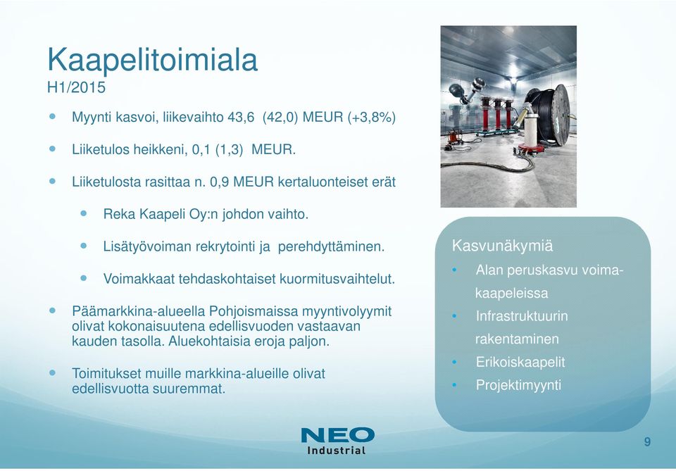 Voimakkaat tehdaskohtaiset kuormitusvaihtelut.