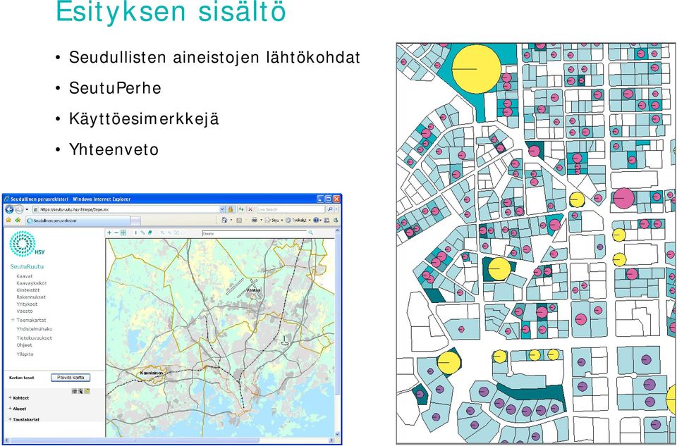SeutuPerhe Käyttöesimerkkejä