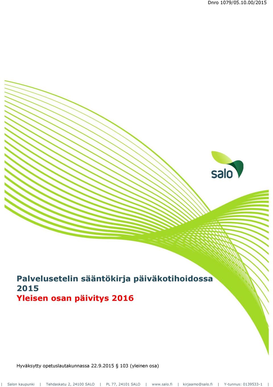 00/2015 Palvelusetelin sääntökirja