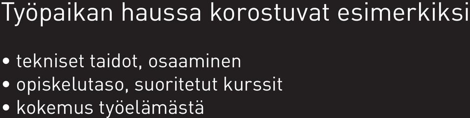 osaaminen opiskelutaso,