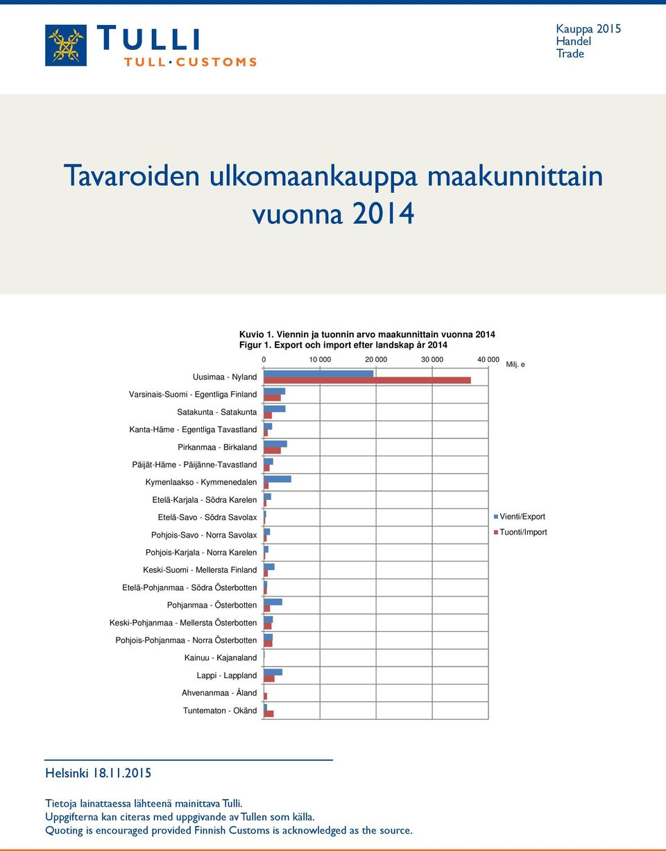 e Varsinais-Suomi - Egentliga Finland Satakunta - Satakunta Kanta-Häme - Egentliga Tavastland Pirkanmaa - Birkaland Päijät-Häme - Päijänne-Tavastland Kymenlaakso - Kymmenedalen Etelä-Karjala - Södra