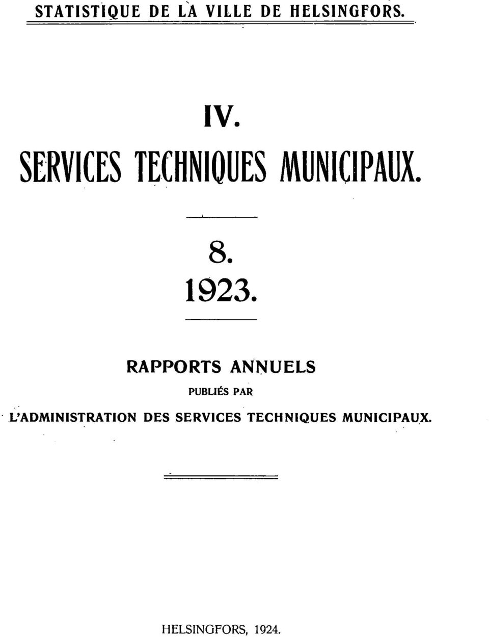 SERVCES TECHNQUES MUNCPAUX. 8. 923.