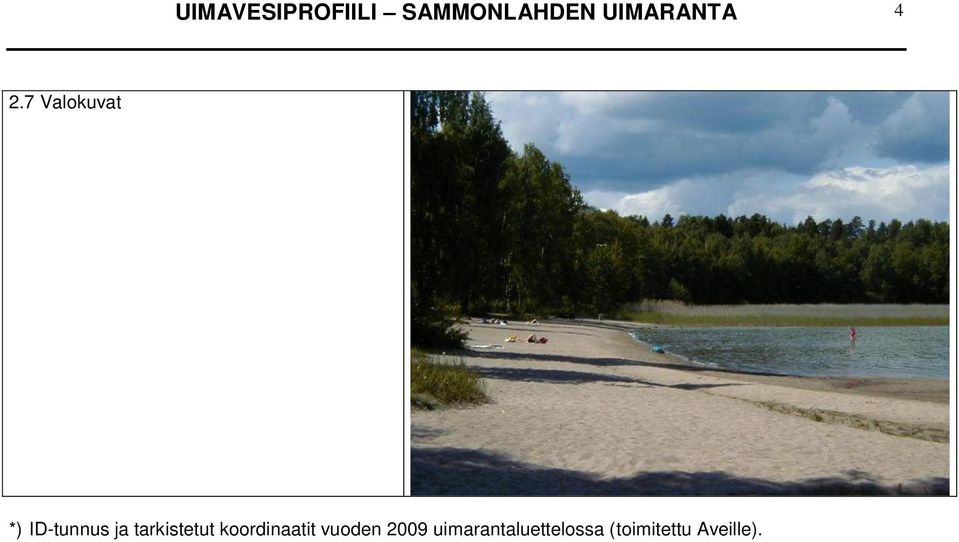 7 Valokuvat *) ID-tunnus ja