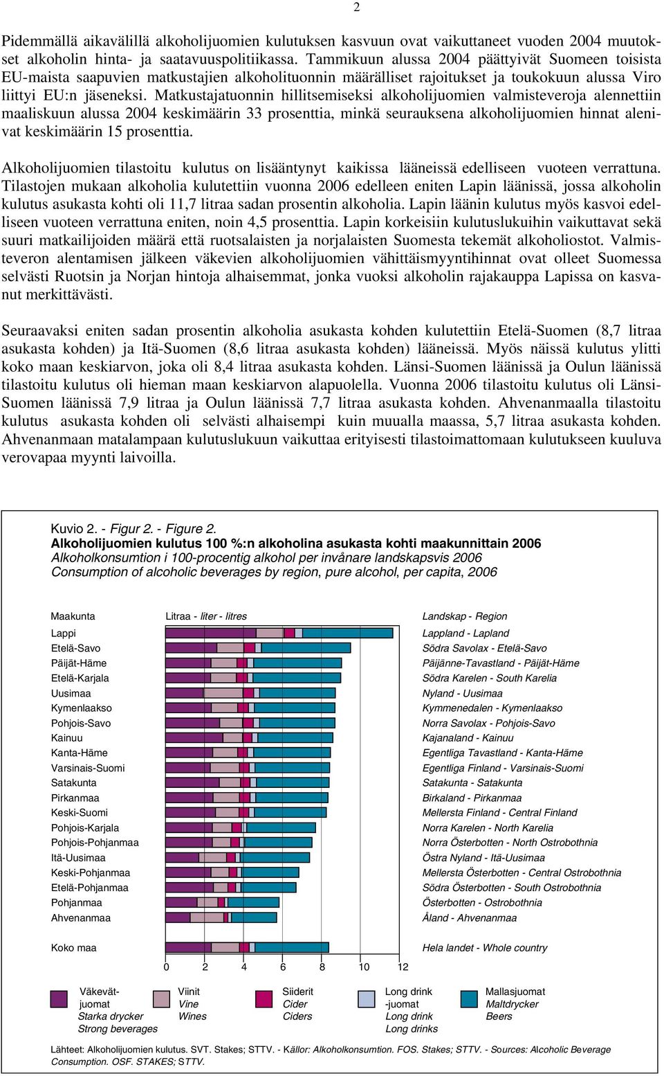 Matkustajatuonnin hillitsemiseksi alkoholijuomien valmisteveroja alennettiin maaliskuun alussa 2004 keskimäärin 33 prosenttia, minkä seurauksena alkoholijuomien hinnat alenivat keskimäärin 15