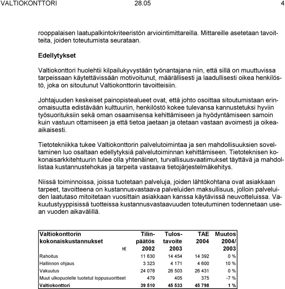 sitoutunut Valtiokonttorin tavoitteisiin.