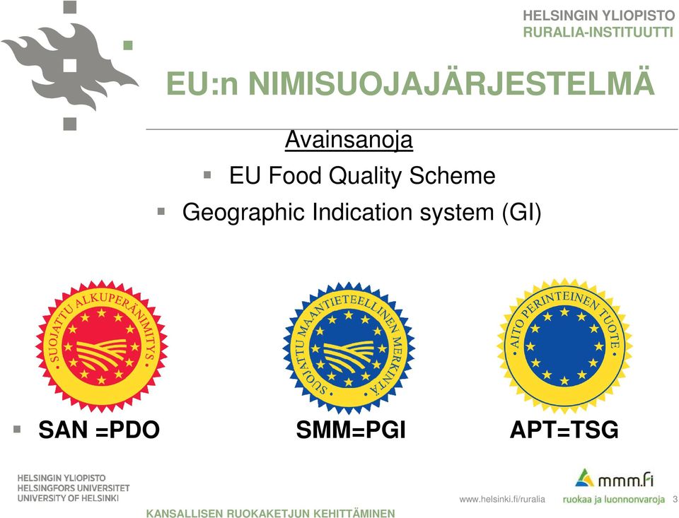 Food Quality Scheme Geographic