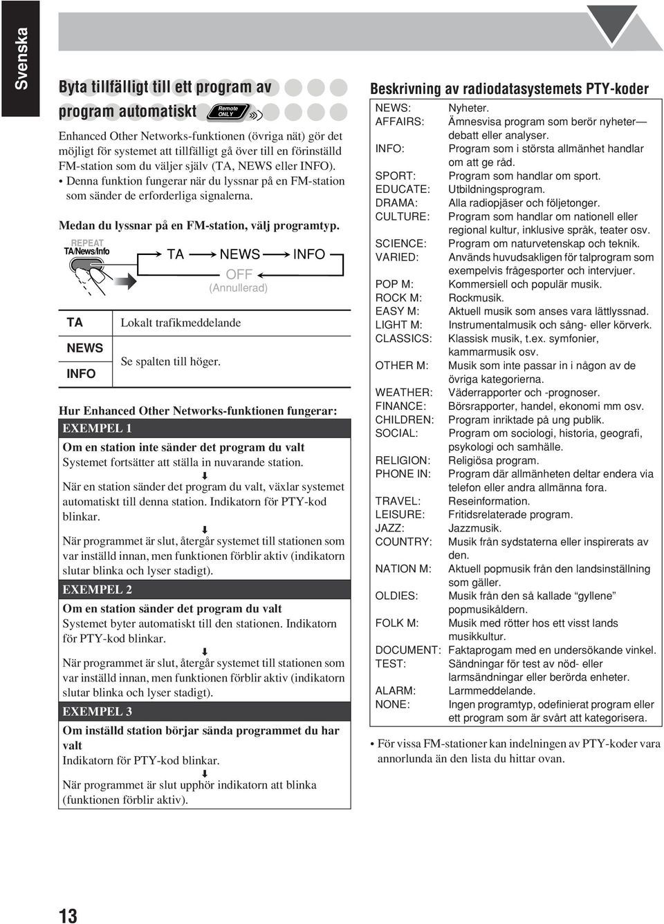 REPEAT TA NEWS INFO Lokalt trafikmeddelande Se spalten till höger.