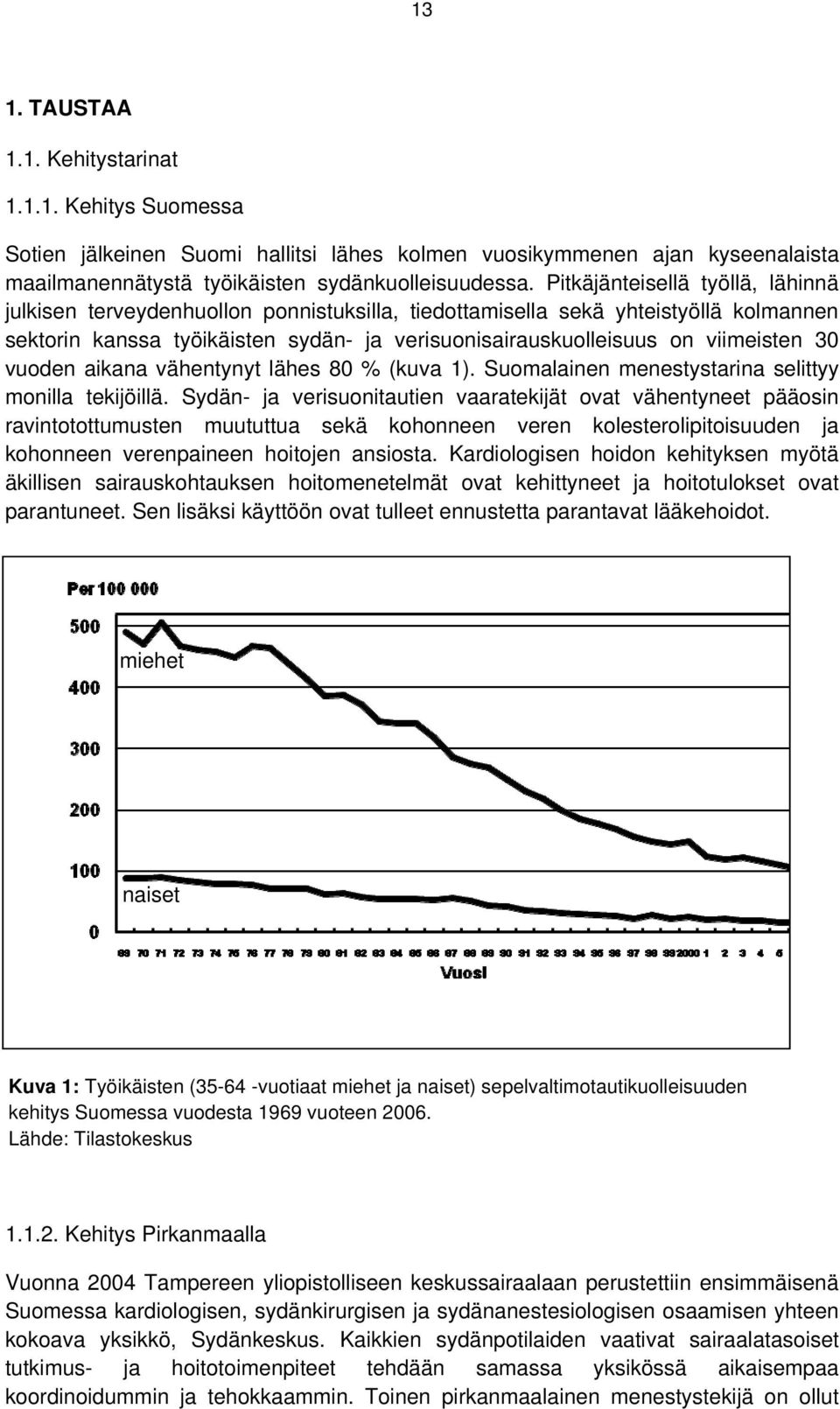 30 vuoden aikana vähentynyt lähes 80 % (kuva 1). Suomalainen menestystarina selittyy monilla tekijöillä.