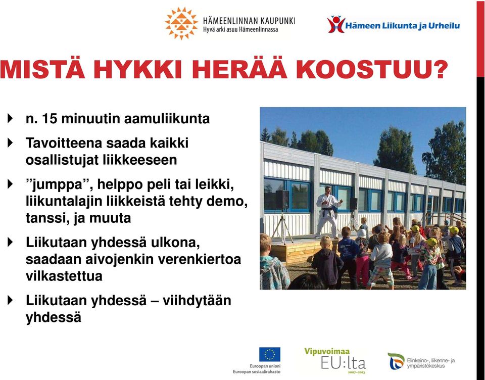 jumppa, helppo peli tai leikki, liikuntalajin liikkeistä tehty demo,