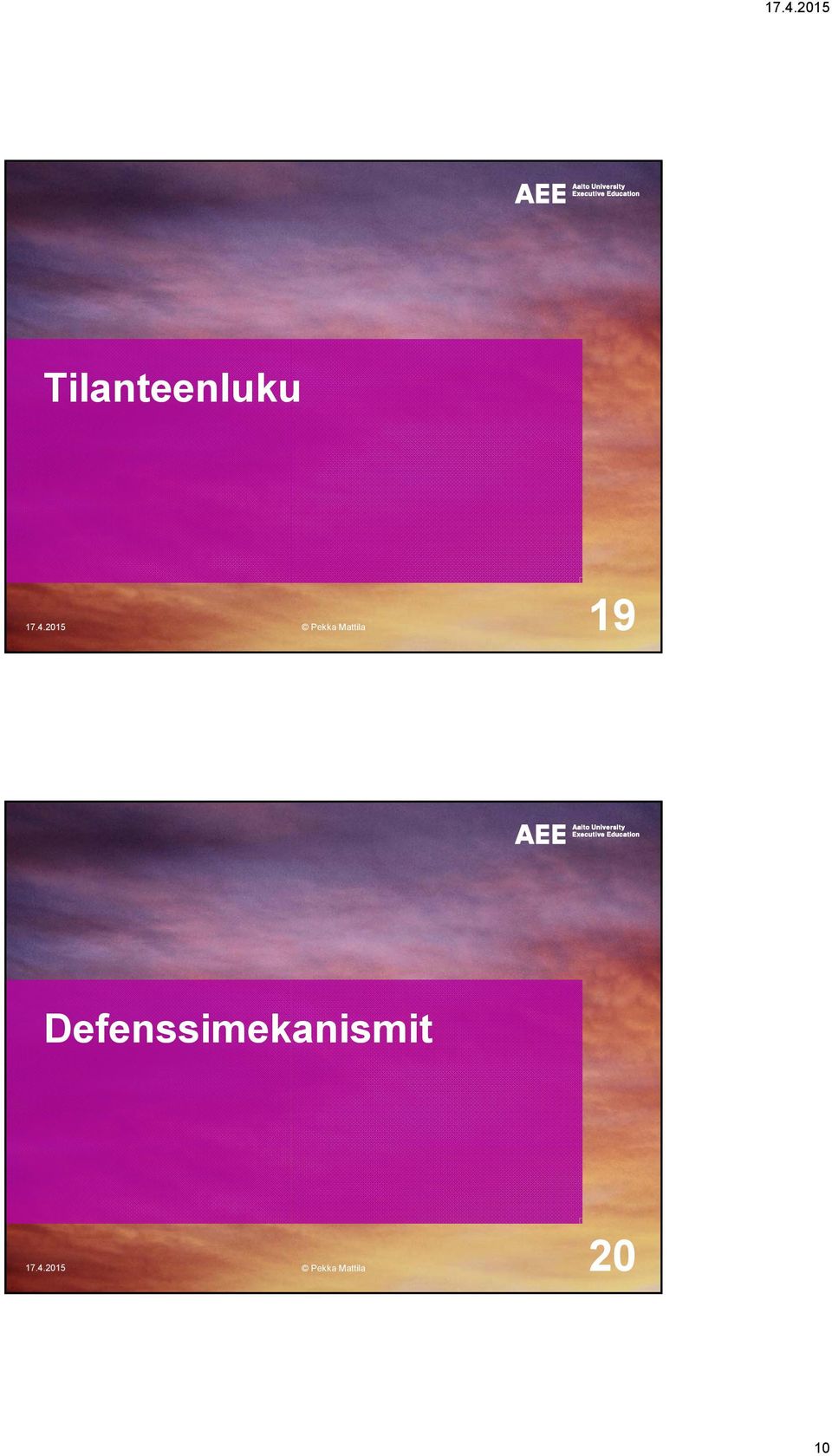 Defenssimekanismit 17.