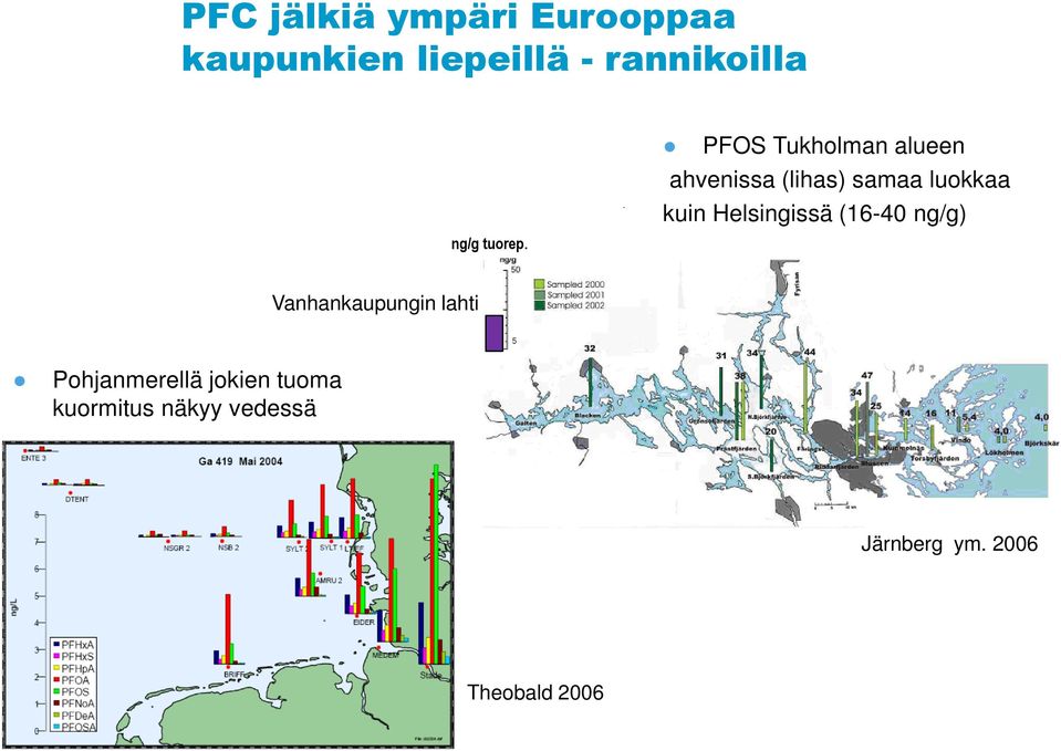 PFOS Tukholman alueen ahvenissa (lihas) samaa luokkaa kuin