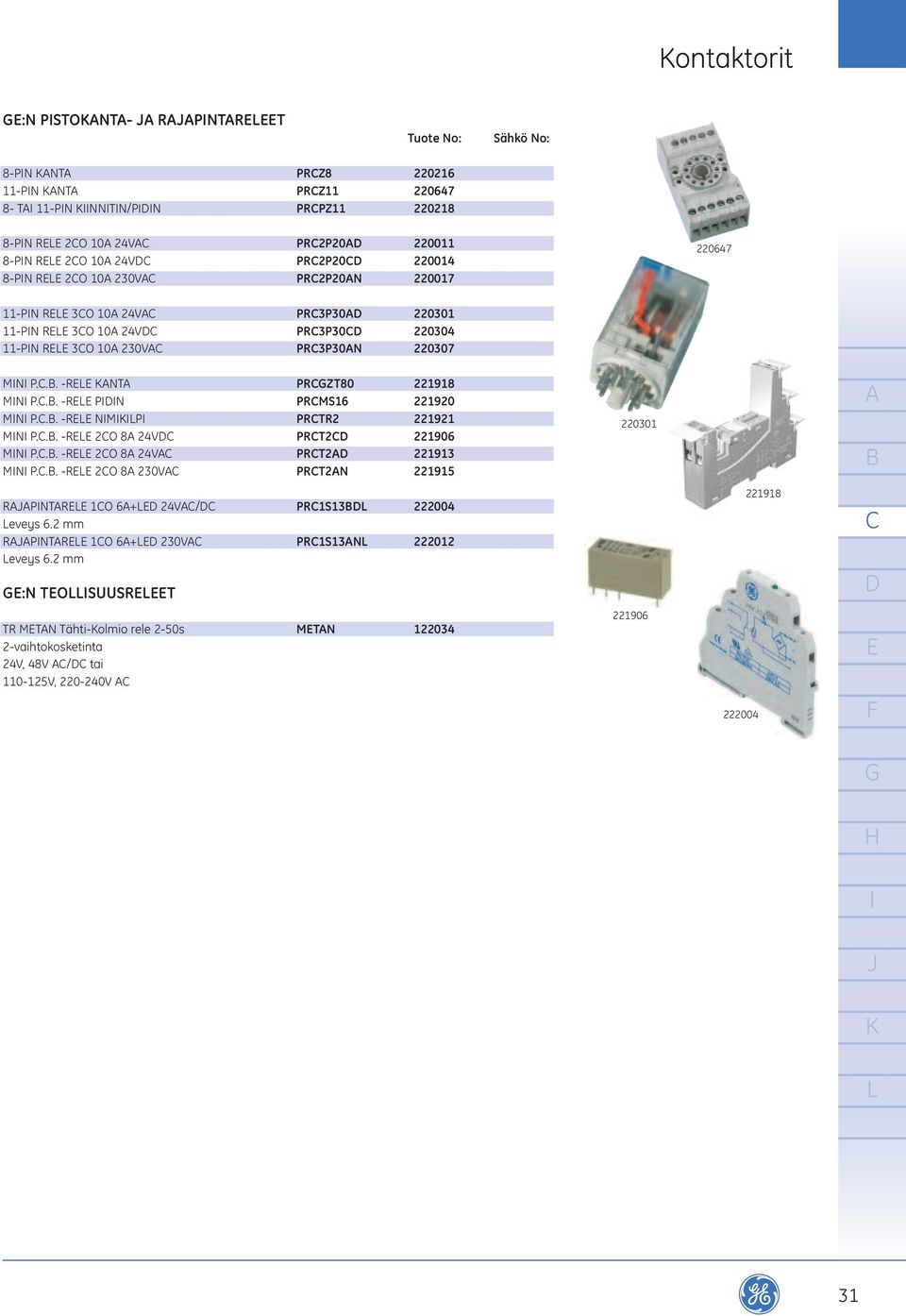 .. -R PN PRMS16 221920 MN P... -R NMP PRTR2 221921 MN P... -R 2O 8 24V PRT2 221906 MN P... -R 2O 8 24V PRT2 221913 MN P.