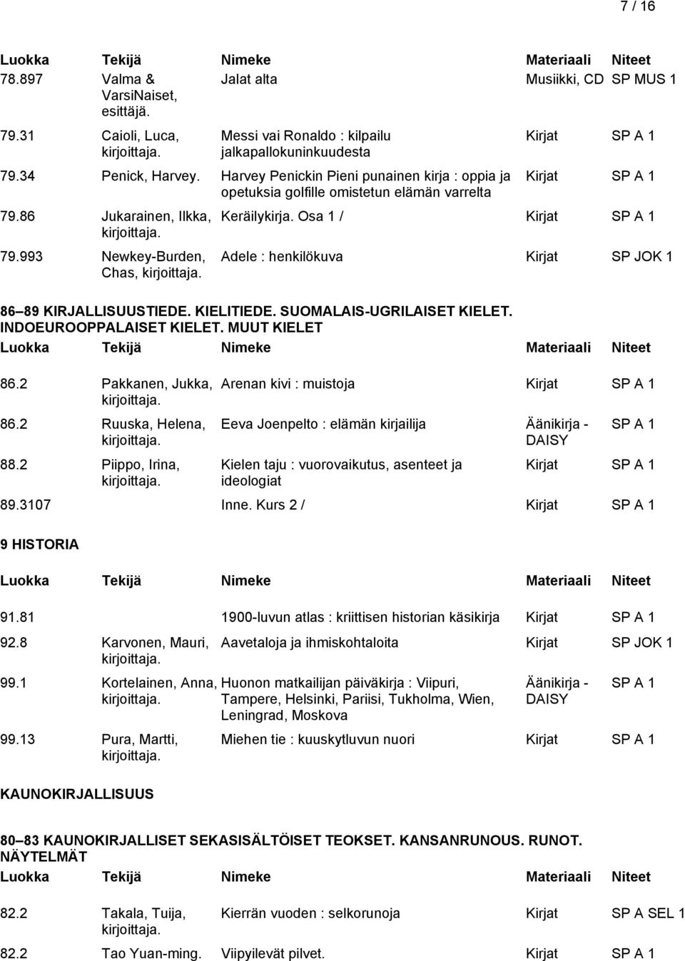 2 Ruuska, Helena, Keräilykirja. Osa 1 / Adele : henkilökuva Kirjat SP JOK 1 86 89 KIRJALLISUUSTIEDE. KIELITIEDE. SUOMALAIS-UGRILAISET KIELET. INDOEUROOPPALAISET KIELET. MUUT KIELET 88.