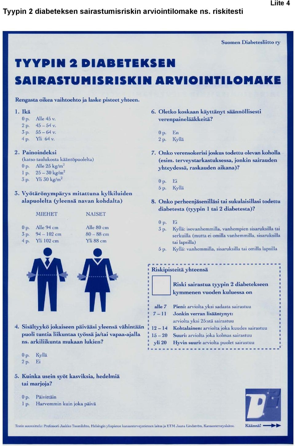 sairastumisriskin