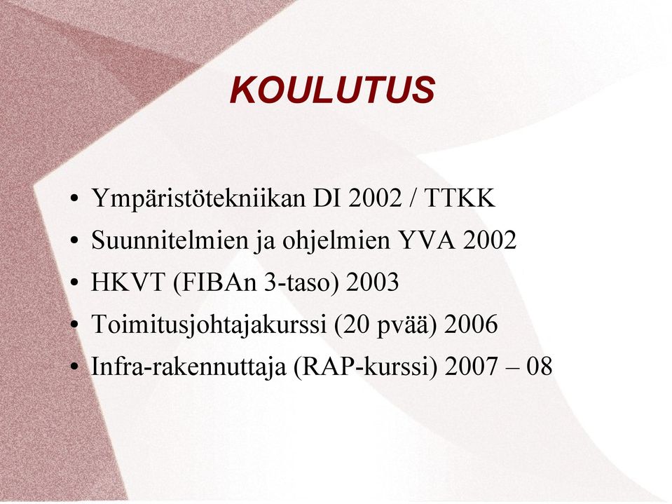 (FIBAn 3-taso) 2003 Toimitusjohtajakurssi