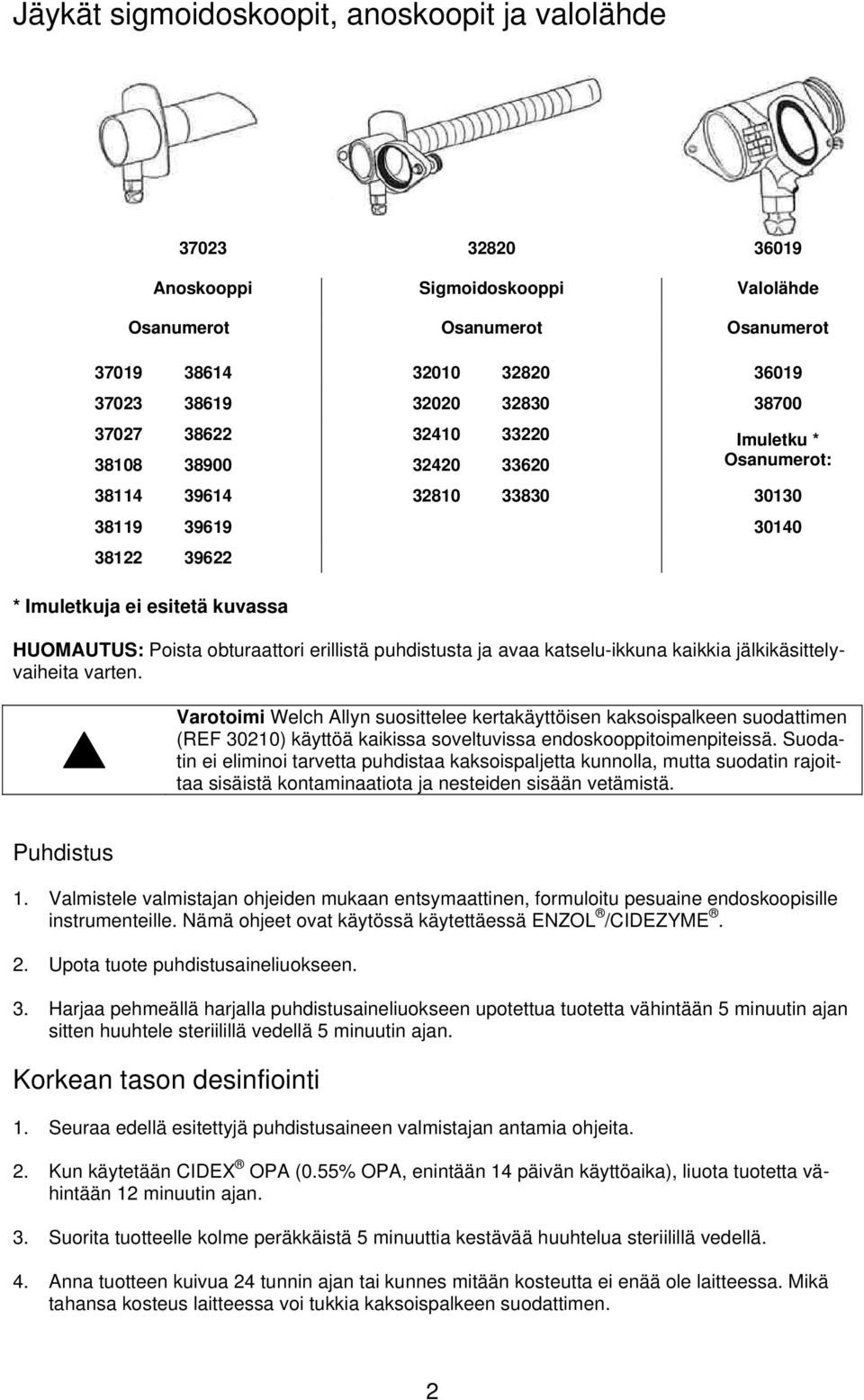 erillistä puhdistusta ja avaa katselu-ikkuna kaikkia jälkikäsittelyvaiheita varten.