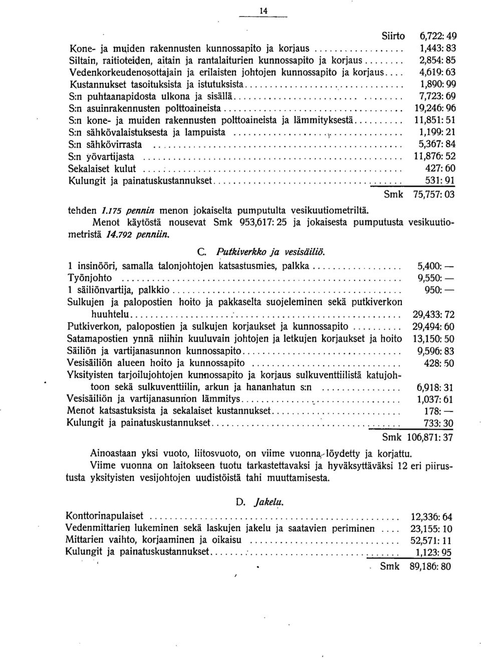 .........................,... 7,723: 69 S:n asuinrakennusten polttoaineista................................... 19,246: 96 S:n kone- ja muiden rakennusten polttoaineista ja lämmityksestä.