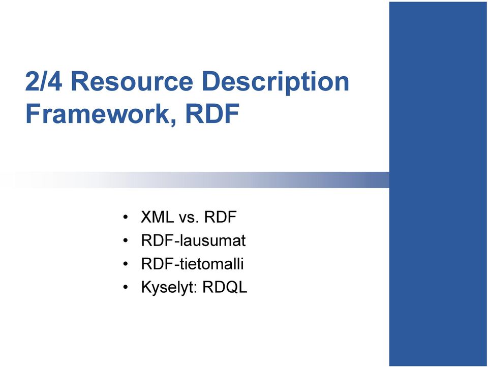 RDF XML vs.