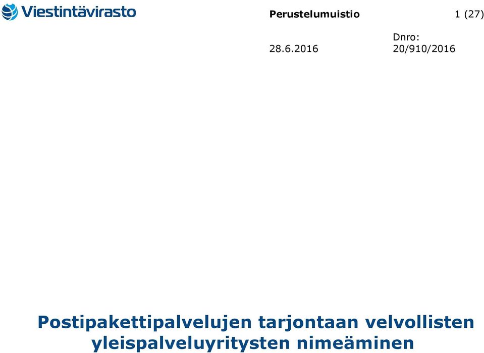 Postipakettipalvelujen