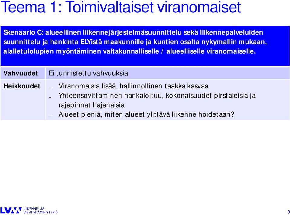 alueelliselle viranomaiselle.