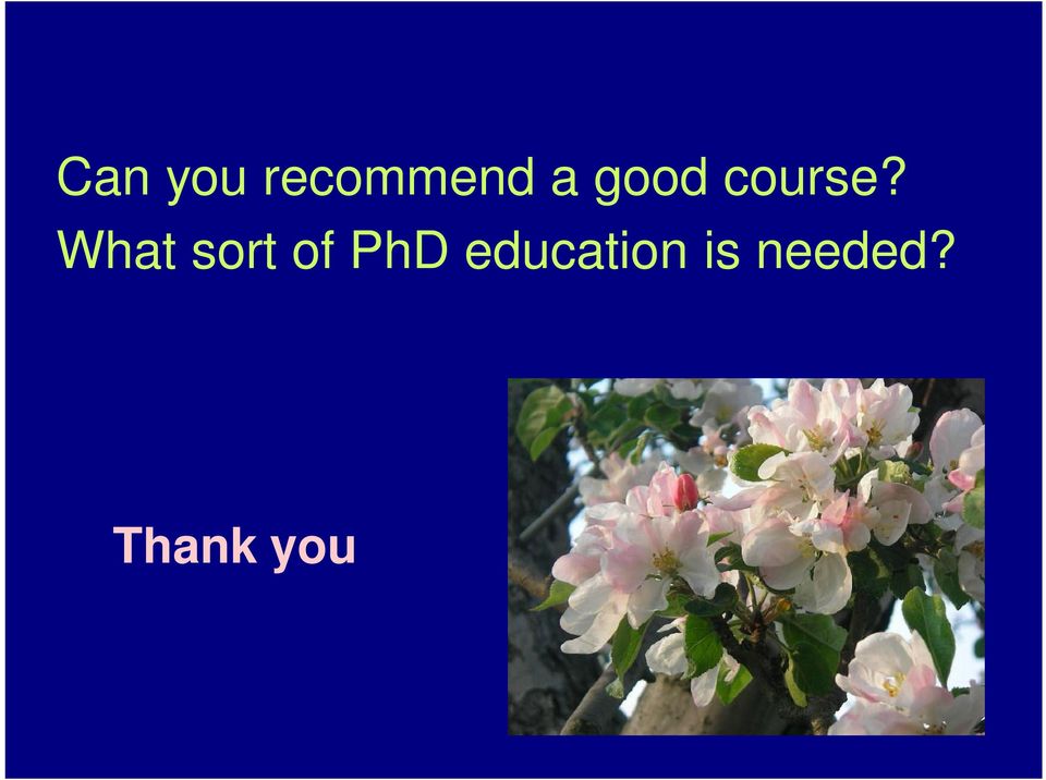 What sort of PhD