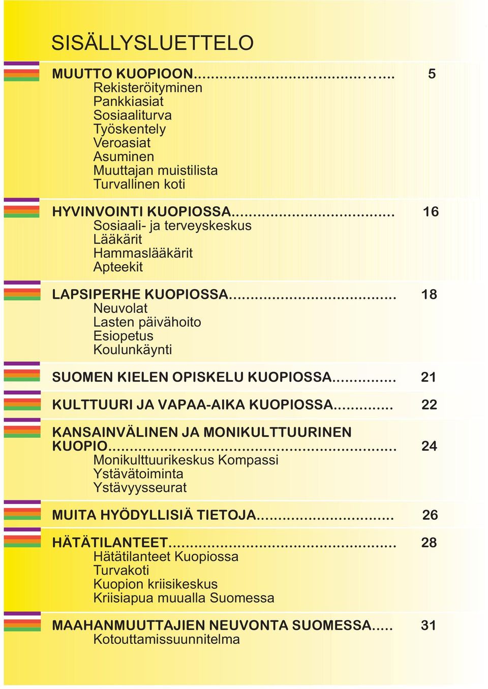 .. KULTTUURI JA VAPAA-AIKA KUOPIOSSA... KANSAINVÄLINEN JA MONIKULTTUURINEN KUOPIO... Monikulttuurikeskus Kompassi Ystävätoiminta Ystävyysseurat MUITA HYÖDYLLISIÄ TIETOJA.