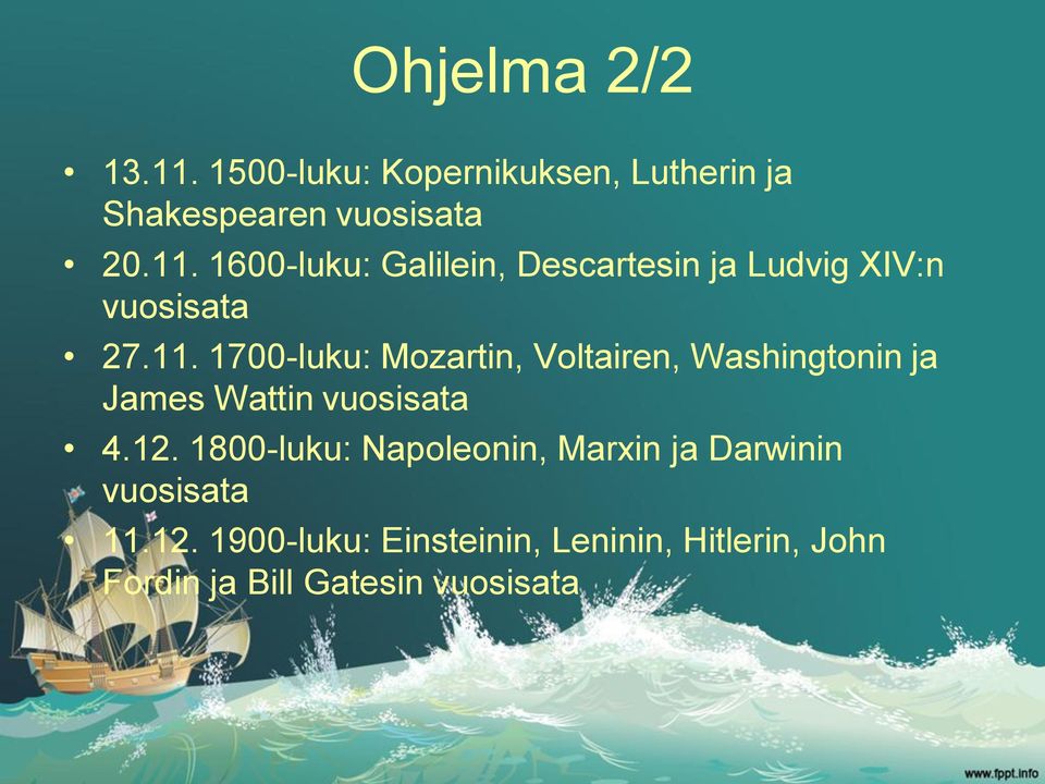 1800-luku: Napoleonin, Marxin ja Darwinin vuosisata 11.12.