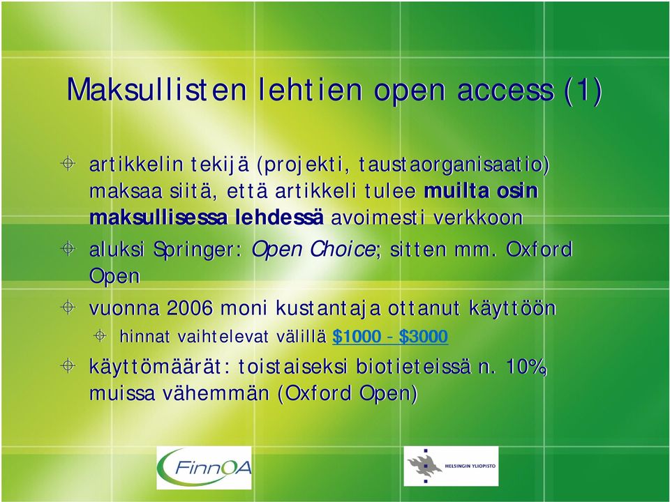 Springer: Open Choice; sitten mm.