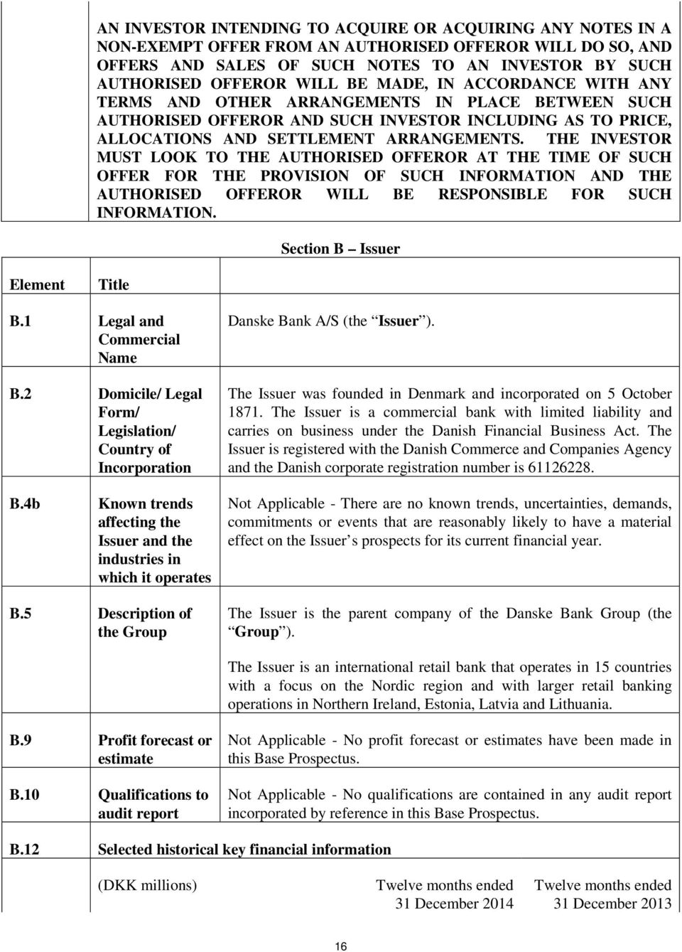 THE INVESTOR MUST LOOK TO THE AUTHORISED OFFEROR AT THE TIME OF SUCH OFFER FOR THE PROVISION OF SUCH INFORMATION AND THE AUTHORISED OFFEROR WILL BE RESPONSIBLE FOR SUCH INFORMATION.