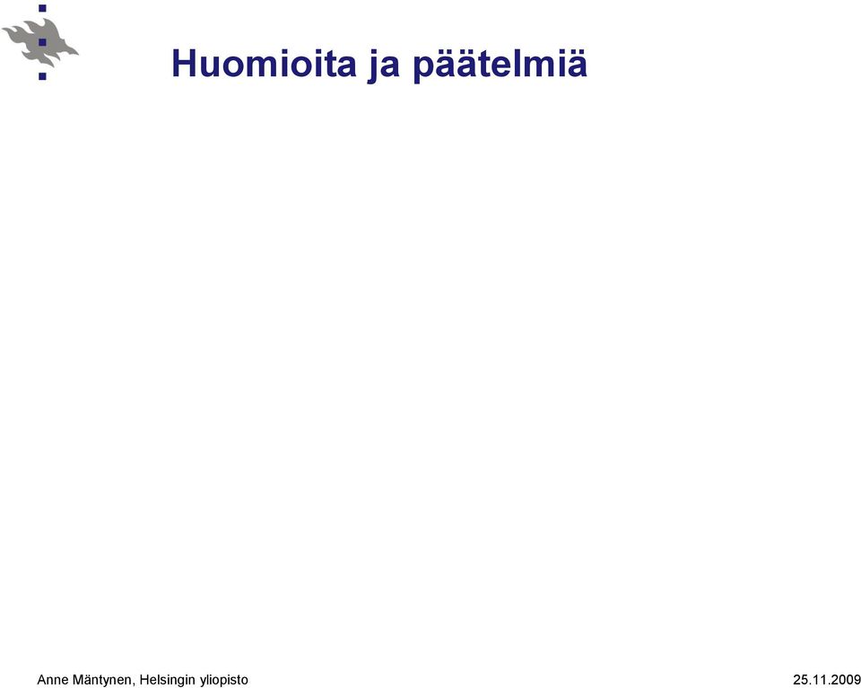 päätelmiä