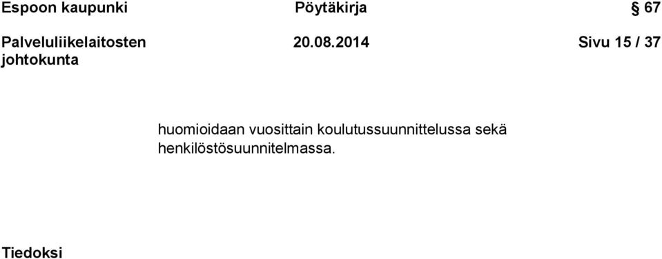 vuosittain koulutussuunnittelussa